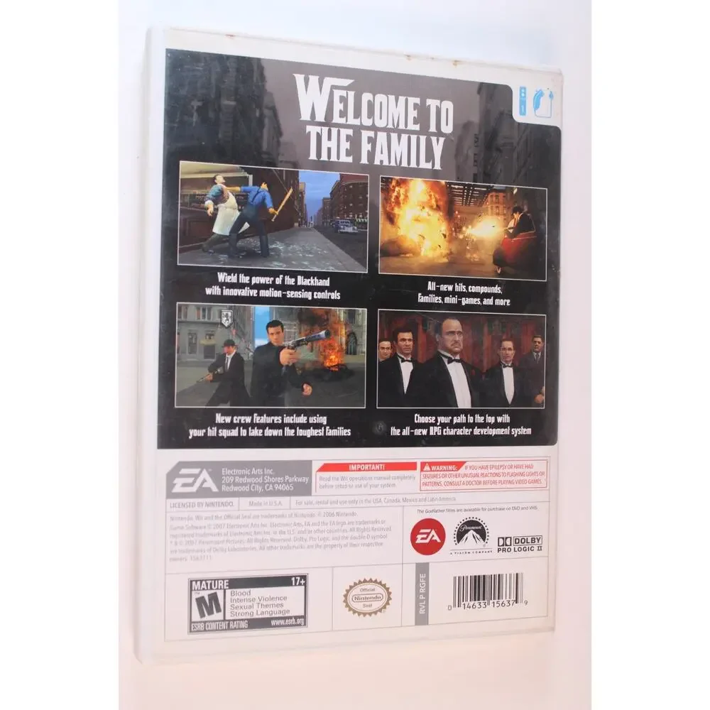 The Godfather Blackhand Edition (Nintendo Wii) Authentic, Complete, Tested